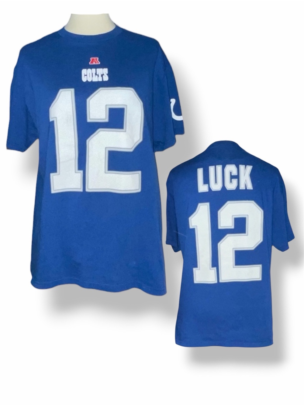 NFL Indianapolis 12 Colts Andrew Luck T-shirt Large Football NFL Andrew Luck